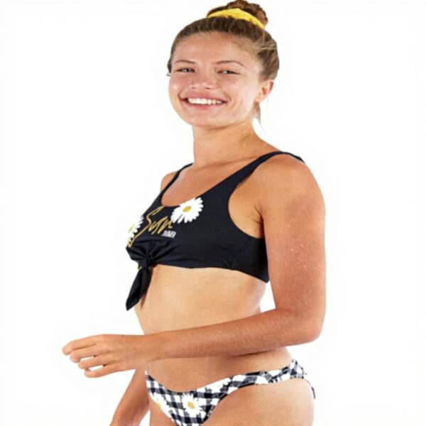 Slip da bagno Banana Moon nero margherita donna bikini