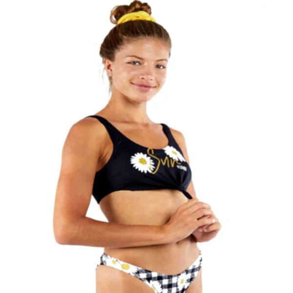 Slip da bagno Banana Moon nero margherita donna bikini