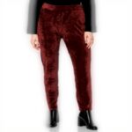 Pantaloni Eleganti Donna Banana Moon Velluto Vinaccia