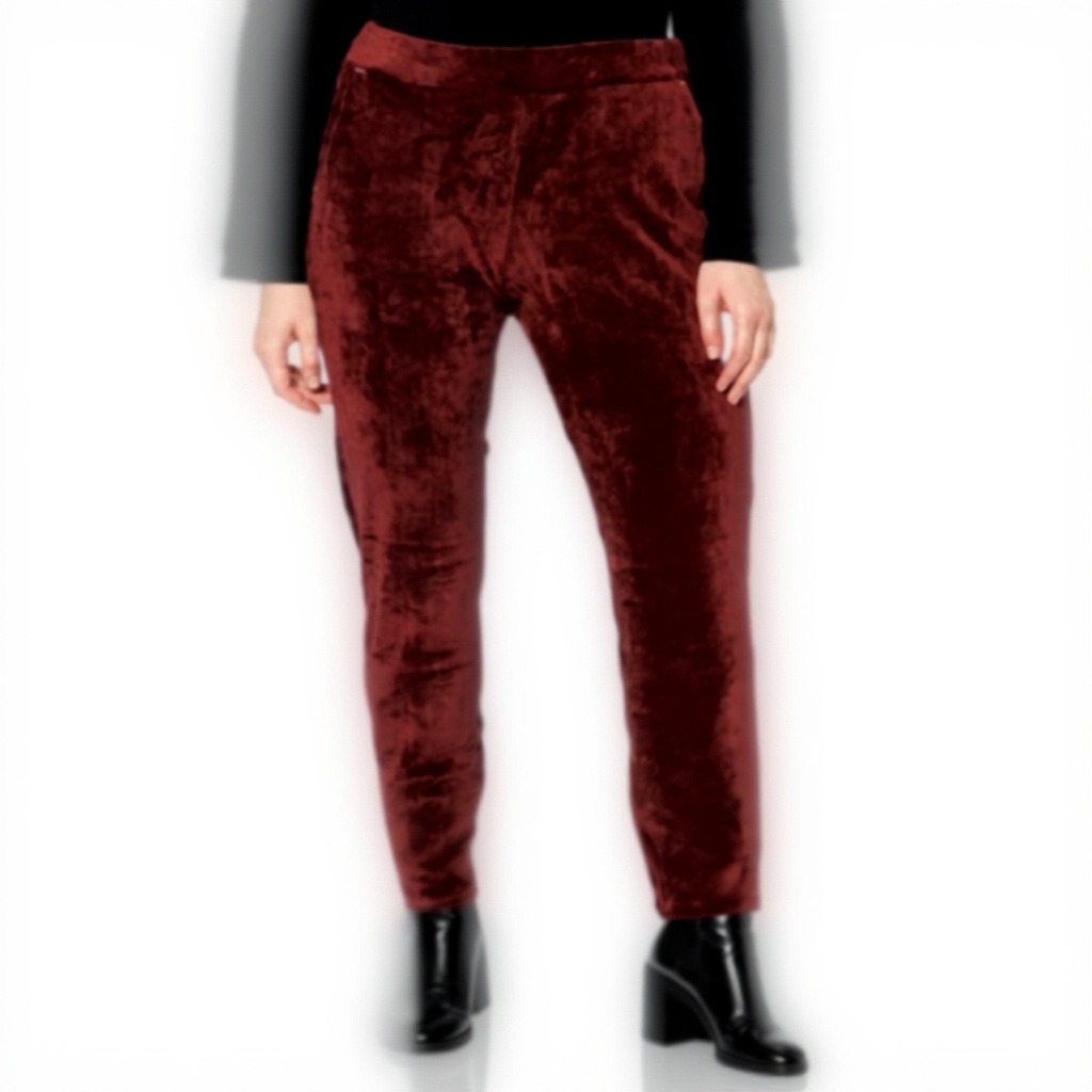 Pantaloni Eleganti Donna Banana Moon Velluto Vinaccia