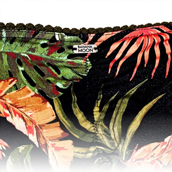 Slip Bikini Donna Banana Moon Nero Nodi Regolabili