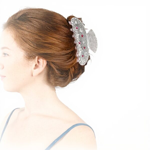 Fermaglio capelli Paillettes Star Moon ESTCNK nero per donne