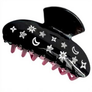 Fermaglio capelli Paillettes Star Moon ESTCNK nero per donne