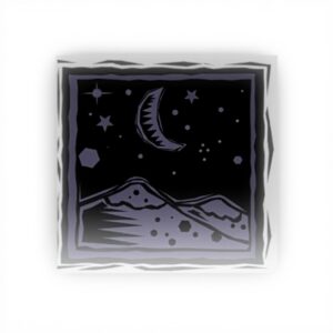 Cartoline ringraziamento DIYthinker montagna luna stella
