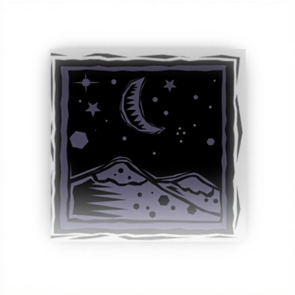 Cartoline ringraziamento DIYthinker montagna luna stella