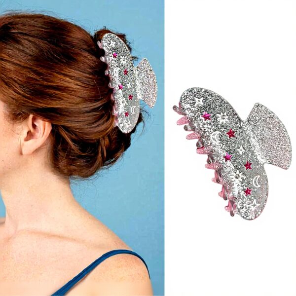 Fermaglio capelli glitterato LLHCF banana antiscivolo donna