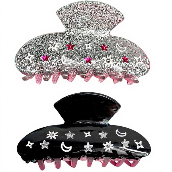 Fermaglio per capelli Star Moon glitterato antiscivolo donna