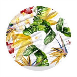 Coperta in microfibra TBOUOBT morbida pile tropicale ibisco