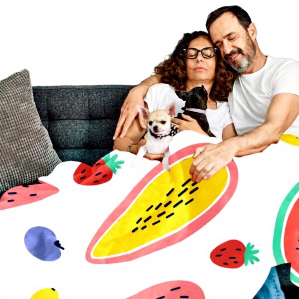 Coperta di peluche TBOUOBT microfibra frutta calda pisolino