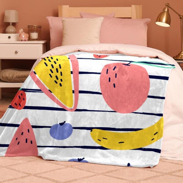 Coperta di peluche TBOUOBT microfibra frutta calda pisolino-6