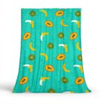 Coperta di peluche TBOUOBT microfibra morbida design frutta