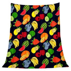 Coperta di peluche TBOUOBT microfibra morbida frutta design