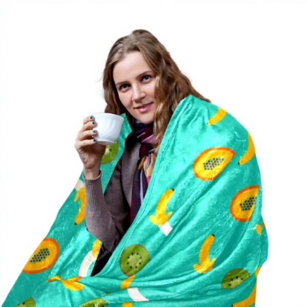 Coperta di peluche TBOUOBT microfibra morbida design frutta