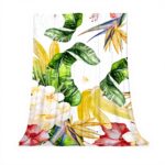 Coperta di peluche TBOUOBT microfibra morbida tropicale