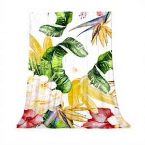 Coperta di peluche TBOUOBT microfibra morbida tropicale