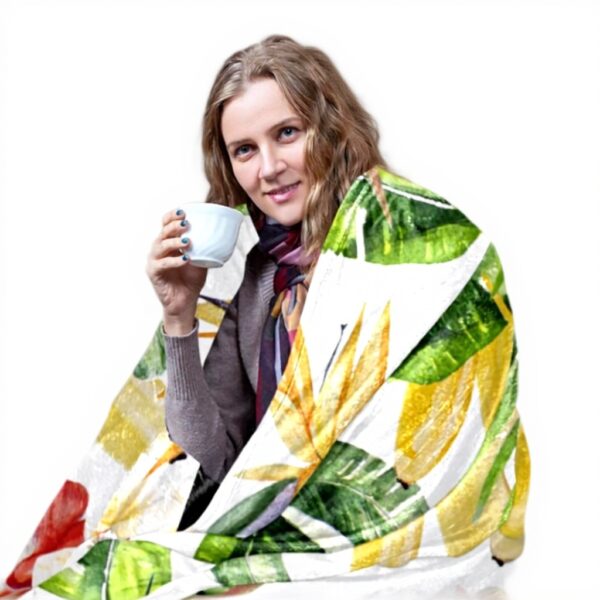 Coperta di peluche TBOUOBT microfibra morbida tropicale
