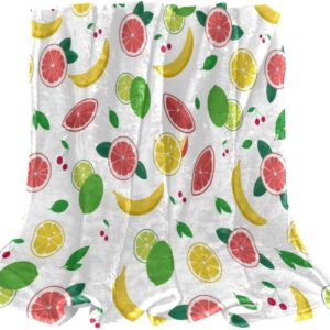 Coperta di peluche TBOUOBT microfibra frutta calda pisolino-0