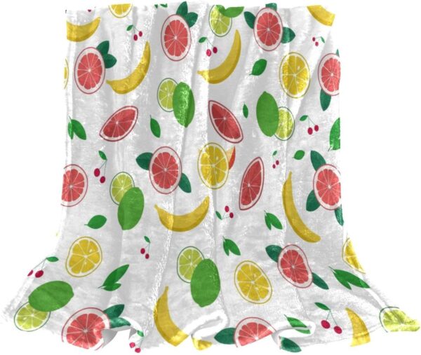 Coperta di peluche TBOUOBT microfibra frutta calda pisolino-0