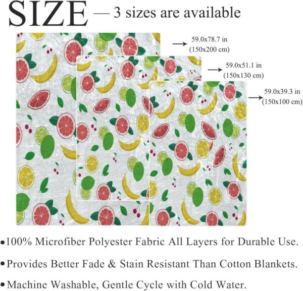 Coperta di peluche TBOUOBT microfibra frutta calda pisolino-3