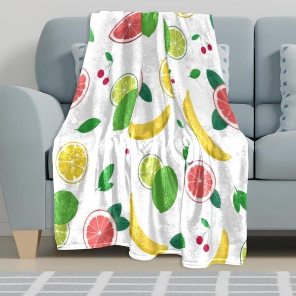 Coperta di peluche TBOUOBT microfibra frutta calda pisolino-4