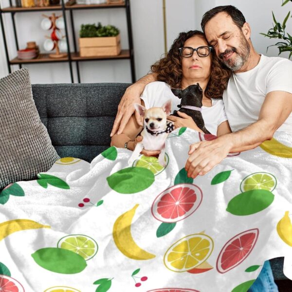 Coperta di peluche TBOUOBT microfibra frutta calda pisolino-5
