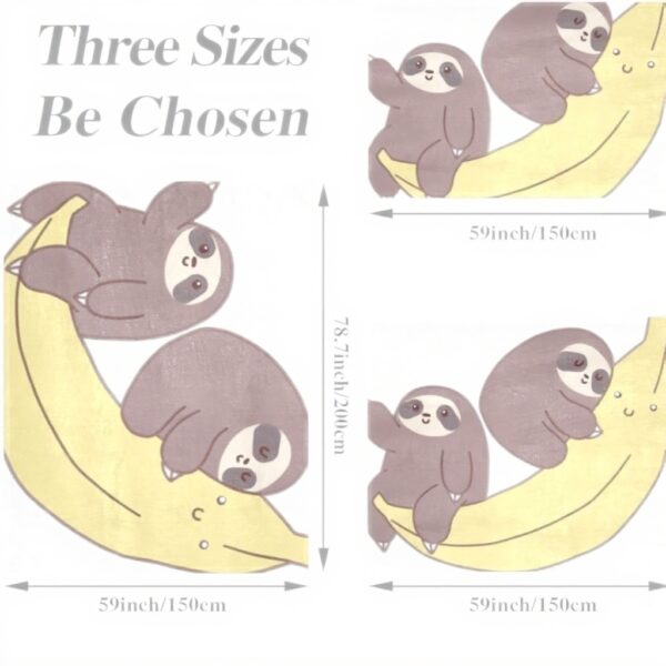 Coperta peluche microfibra TBOUOBT bradipo banana calda