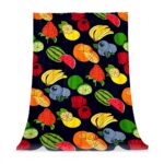 Coperta di peluche TBOUOBT microfibra morbida frutta banana