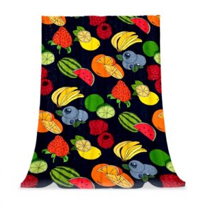Coperta di peluche TBOUOBT microfibra morbida frutta banana