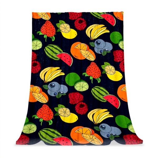 Coperta di peluche TBOUOBT microfibra morbida frutta banana
