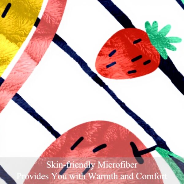 Coperta di peluche TBOUOBT microfibra morbida frutta design