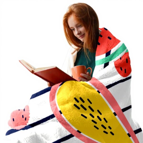 Coperta di peluche TBOUOBT microfibra morbida frutta design