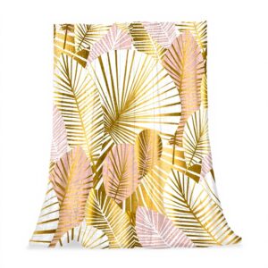 Coperta in microfibra TBOUOBT morbida foglia banana