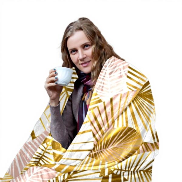 Coperta in microfibra TBOUOBT morbida foglia banana