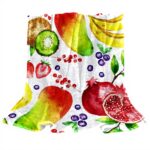 Coperta in microfibra TBOUOBT morbida frutta design pisolino