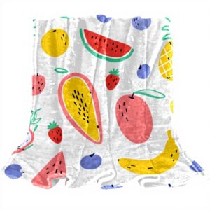 Coperta di peluche TBOUOBT microfibra frutta calda pisolino