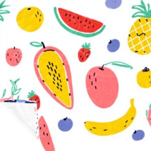 Coperta peluche microfibra TBOUOBT frutta design calda