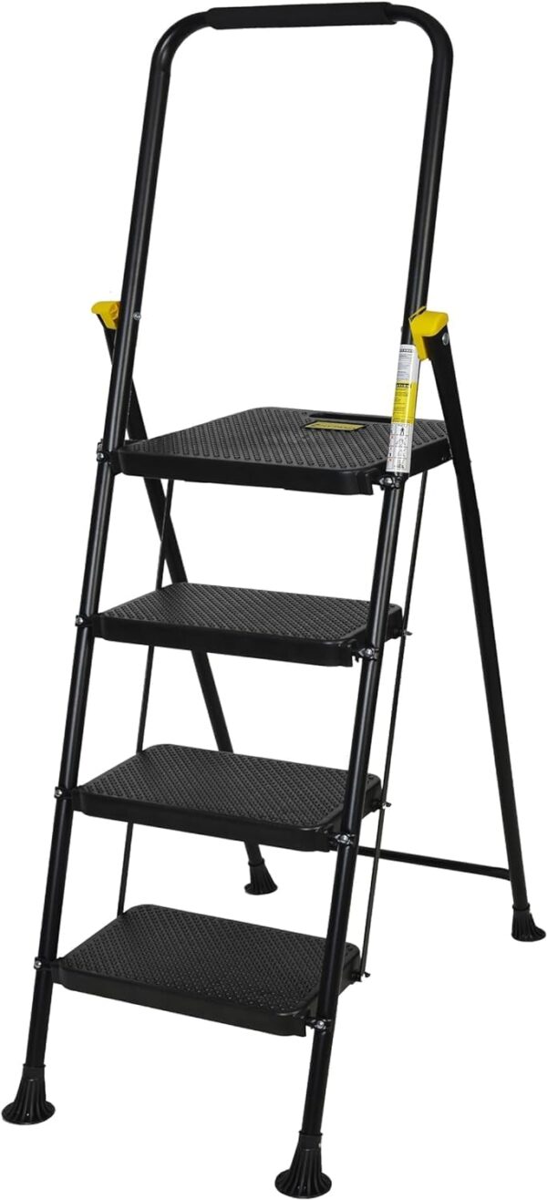 Scala pieghevole HYTAMA TOOLS acciaio 4 gradini sicura-1