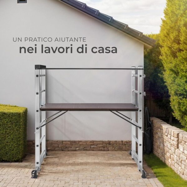 Scala in alluminio 4 in 1 tectake multifunzione pieghevole-8
