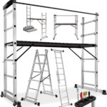 Scala in alluminio 4 in 1 tectake multifunzione pieghevole-0