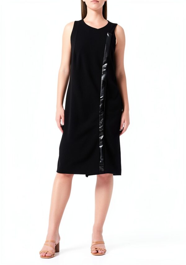 Abito Donna Escada Jersey Nero Chiusura Lampo Nascosta-1