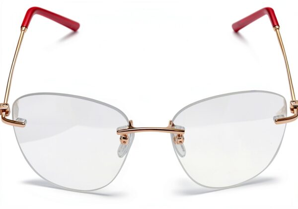 Occhiali da vista Escada donna rosso oro design colorato-1