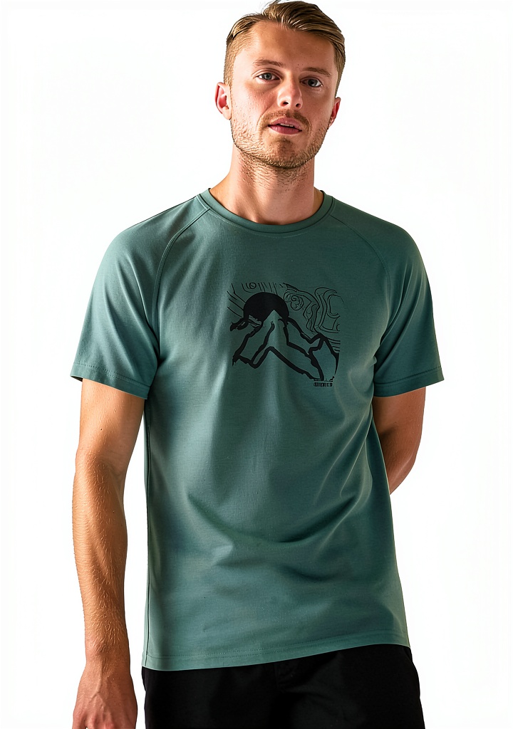 'T-shirt Regatta Escade in verde indossata in un contesto casual'