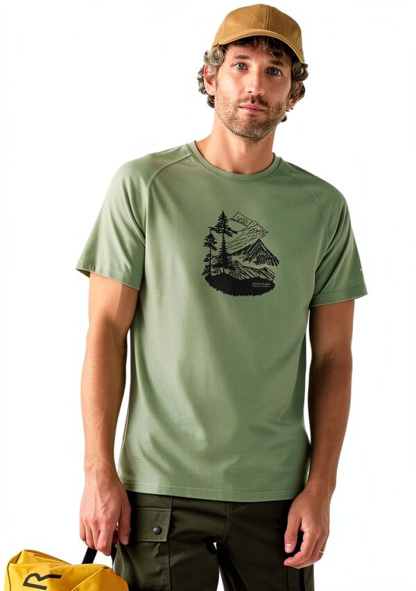T-shirt Uomo Regatta Verde Escade Maglia Corta Manica