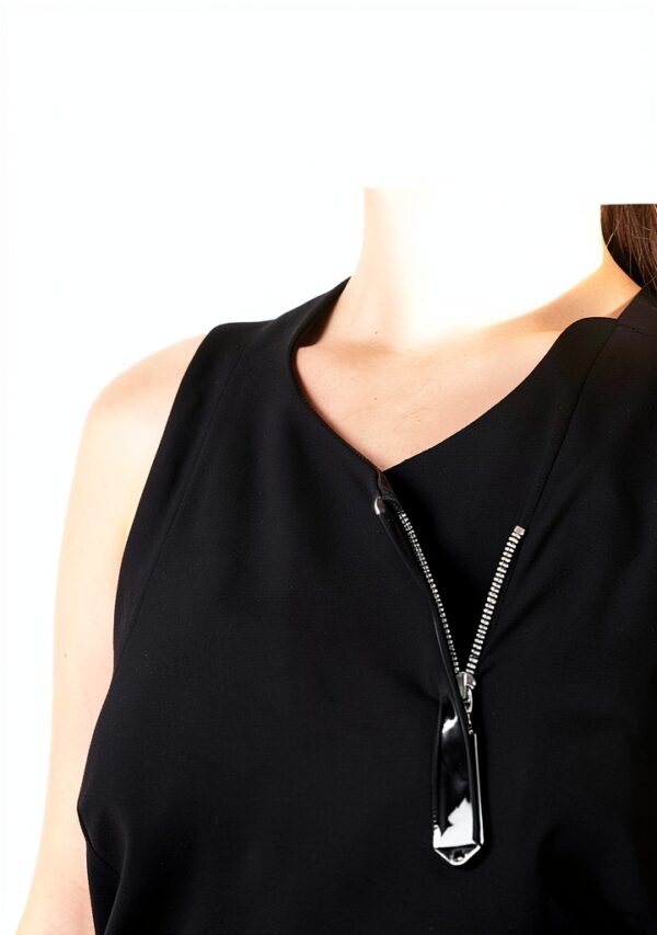 Abito Donna Escada Jersey Nero Chiusura Lampo Nascosta-2