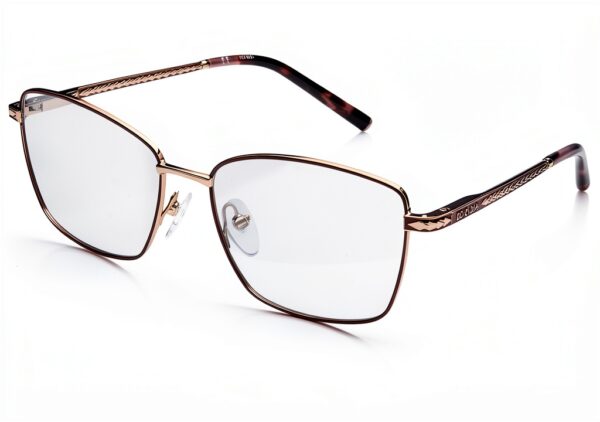 Escada Vesc86 Occhiali Donna Rosso Lucido Oro Bordeaux