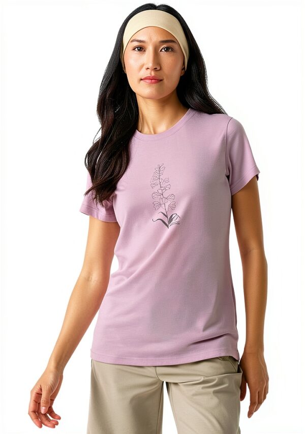 T-shirt donna Regatta Escade rosa manica corta cotone