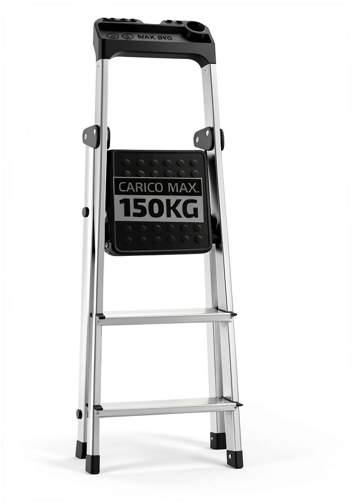 Scala pieghevole VENTUX GEAR aperta in uso domestico
