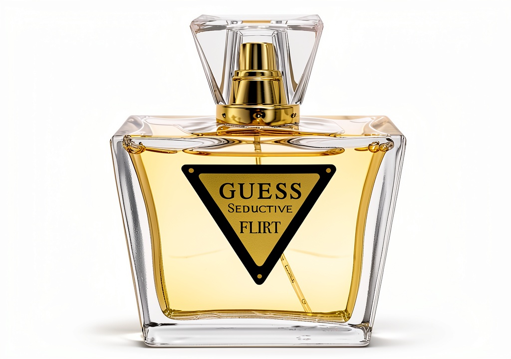 'Bottiglia GUESS Seduttivo Flirt su sfondo elegante'