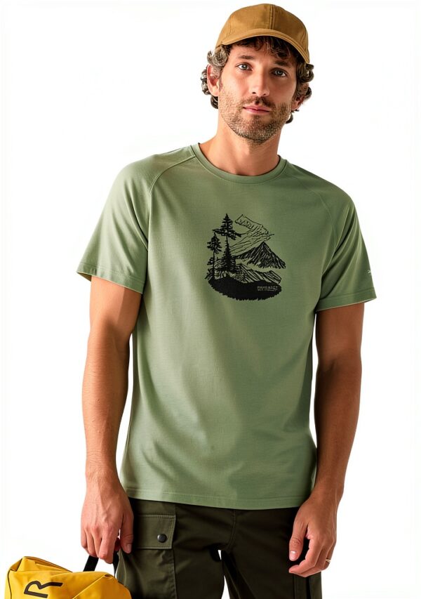 T-shirt Uomo Regatta Verde Escade Maglietta Corta