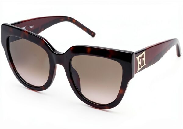 Sunglasses ESCADA Cellulose Acetate Shiny Dark Havana Female-0